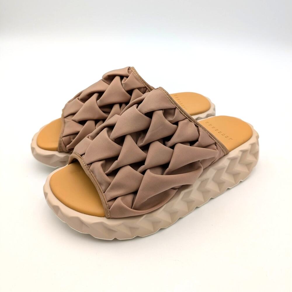 4ccccees Jabara Amor Slide Sandals Open Toe Women's Light Brown Size US6.5 EU37